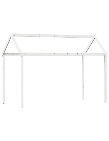 Tetto Letto Bambini Bianco 217x85,5x154 cm Legno Massello Pino