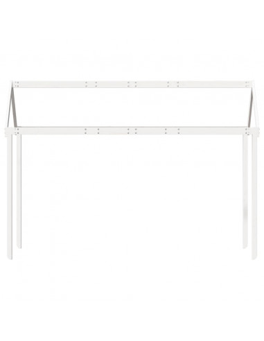 Tetto Letto Bambini Bianco 217x85,5x154 cm Legno Massello Pino