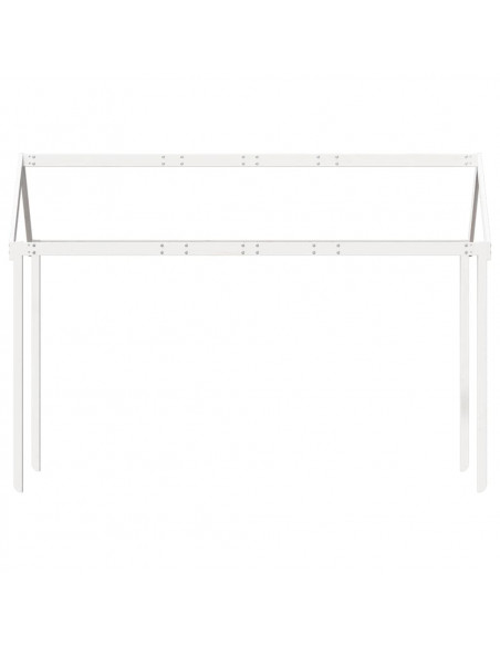 Tetto Letto Bambini Bianco 217x85,5x154 cm Legno Massello Pino