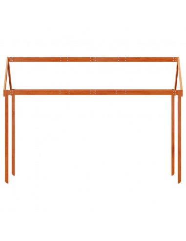 Tetto Letto Bambini Marrone Cera 207x80,5x151,5cm Massello Pino