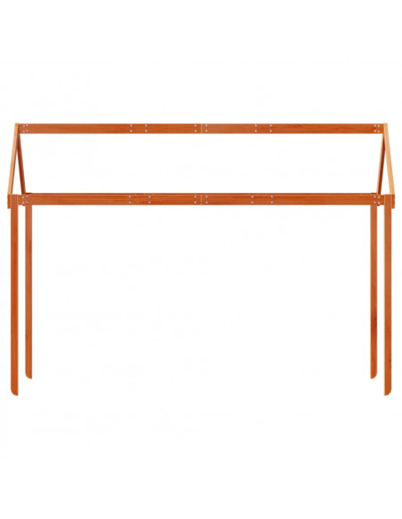 Tetto Letto Bambini Marrone Cera 207x80,5x151,5cm Massello Pino