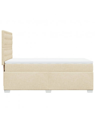 Giroletto a Molle con Materasso Crema 100x200 cm in Tessuto