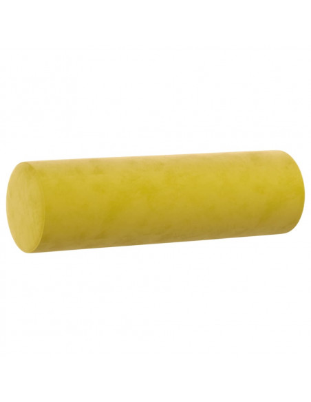 Set di Divani 2 pz con Cuscini Giallo in Velluto