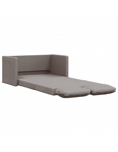 Divano Letto da Terra 2 in 1 Tortora 112x174x55 cm Tessuto