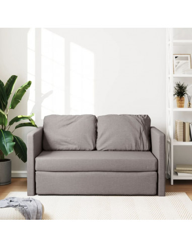 Divano Letto da Terra 2 in 1 Tortora 112x174x55 cm Tessuto