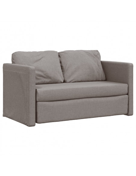 Divano Letto da Terra 2 in 1 Tortora 112x174x55 cm Tessuto