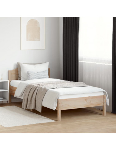 Giroletto con Testiera 100x200 cm Legno Massello di Pino