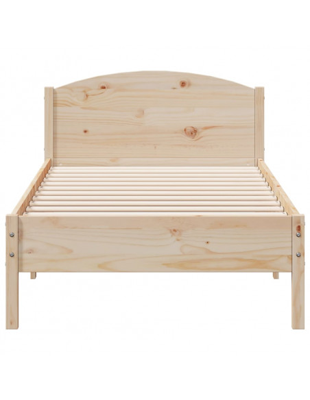 Giroletto con Testiera 100x200 cm Legno Massello di Pino