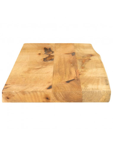 Piano Tavolo 70x20x3,8 cm Bordi Vivi Legno di Mango Grezzo