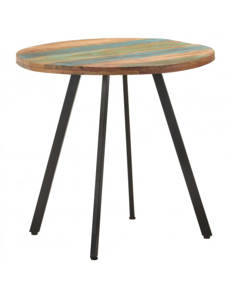 Tavolo da Pranzo 80 cm in Legno Massello di Recupero
