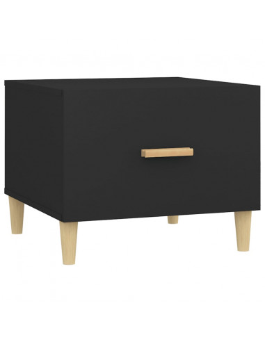 Tavolino da Salotto Nero 50x50x40 cm in Legno Multistrato