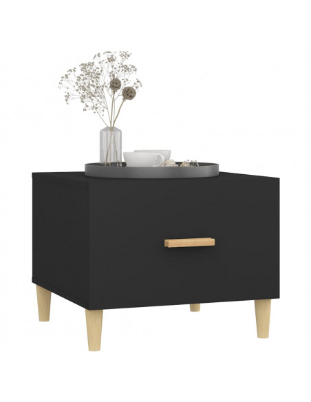 Tavolino da Salotto Nero 50x50x40 cm in Legno Multistrato