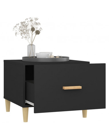 Tavolino da Salotto Nero 50x50x40 cm in Legno Multistrato