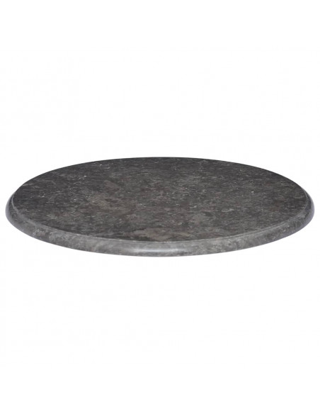 Piano per Tavolo Nero Ø60x2,5 cm in Marmo