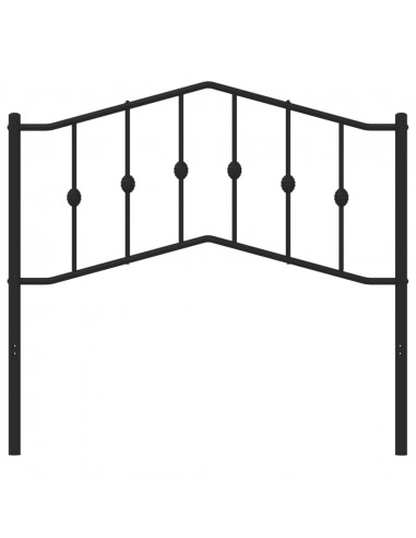 Testiera in Metallo Nero 100 cm
