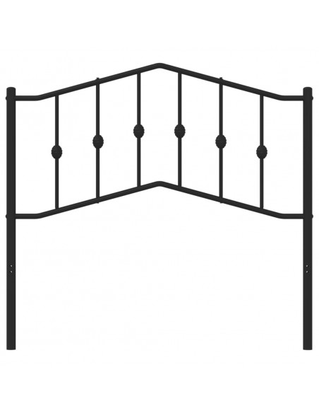 Testiera in Metallo Nero 100 cm