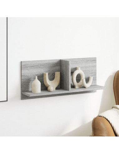 Mobile a Parete 70x16,5x30cm Grigio Sonoma in Legno Multistrato