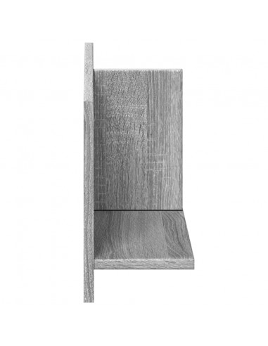 Mobile a Parete 70x16,5x30cm Grigio Sonoma in Legno Multistrato