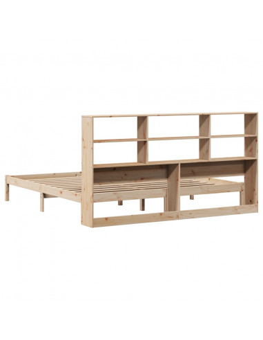 Letto Libreria senza Materasso 180x200 cm in Legno di Pino