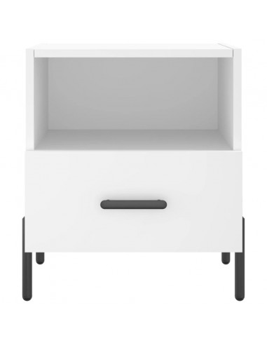 Comodini 2 pz Bianchi 40x35x47,5 cm in Legno Multistrato