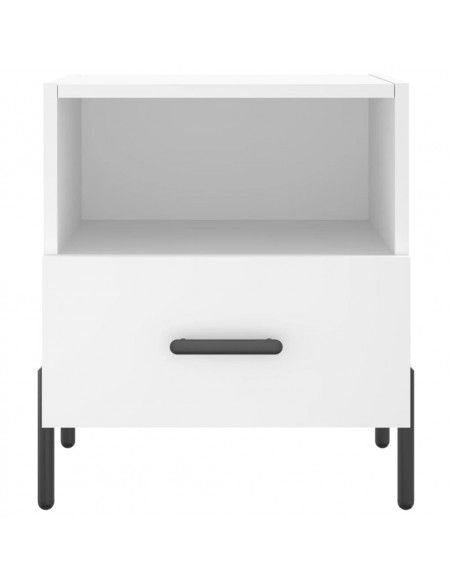 Comodini 2 pz Bianchi 40x35x47,5 cm in Legno Multistrato