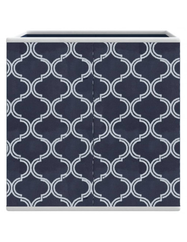 Scatole Portaoggetti 10 pz Blu 32x32x32cm Tessuto non Tessuto
