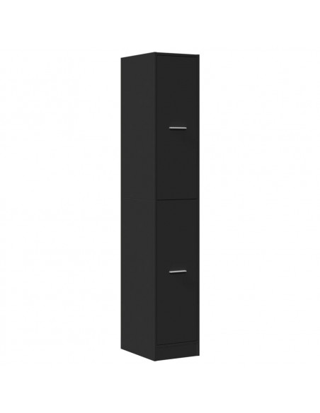 Armadietto da Farmacia Nero 30x41x174,5 cm in Truciolato