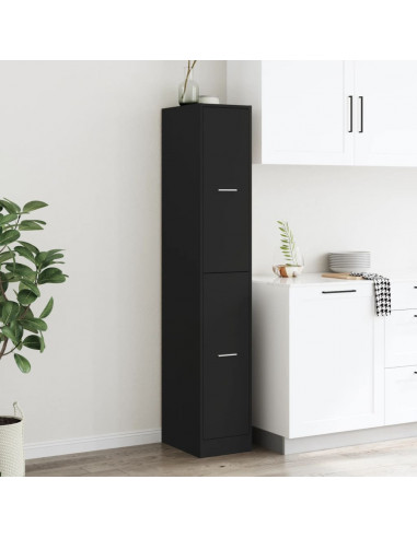 Armadietto da Farmacia Nero 30x41x174,5 cm in Truciolato