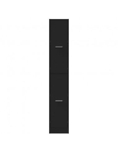 Armadietto da Farmacia Nero 30x41x174,5 cm in Truciolato