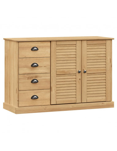 Credenza con Cassetti VIGO 113x40x75 cm Legno Massello di Pino