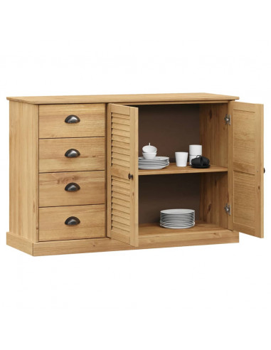 Credenza con Cassetti VIGO 113x40x75 cm Legno Massello di Pino