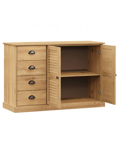 Credenza con Cassetti VIGO 113x40x75 cm Legno Massello di Pino