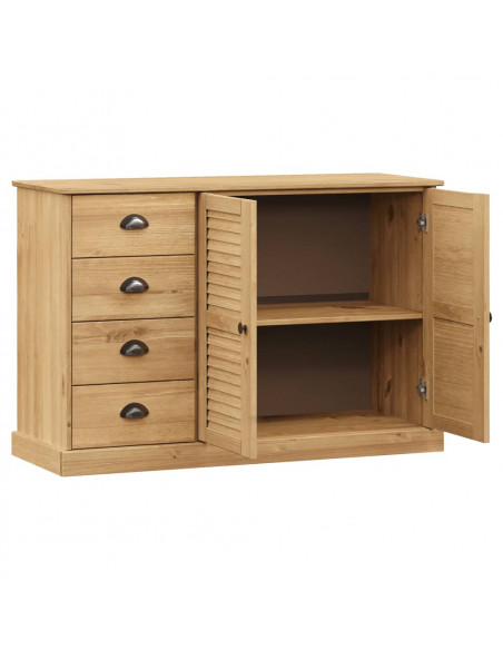 Credenza con Cassetti VIGO 113x40x75 cm Legno Massello di Pino