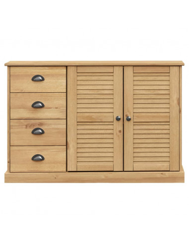 Credenza con Cassetti VIGO 113x40x75 cm Legno Massello di Pino