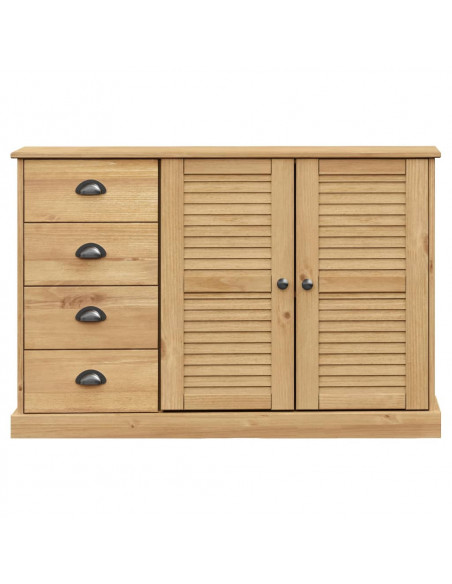 Credenza con Cassetti VIGO 113x40x75 cm Legno Massello di Pino