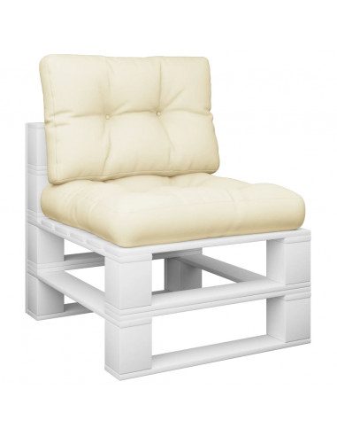 Cuscini per Pallet 2 pz Crema in Tessuto