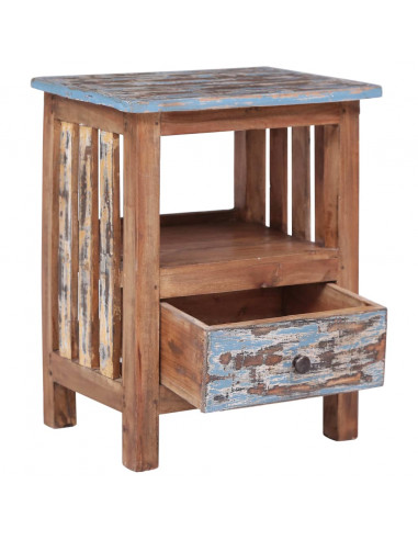 Comodino 41x30x50 cm in Legno Massello di Recupero