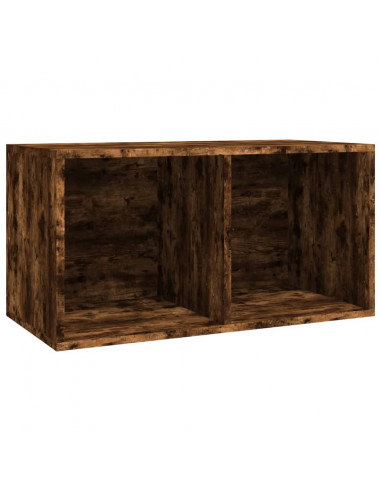 Contenitore per Vinili Rovere Fumo 71x34x36cm Legno Multistrato