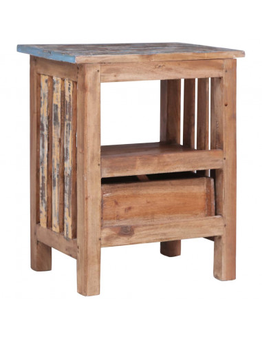 Comodino 41x30x50 cm in Legno Massello di Recupero