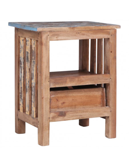 Comodino 41x30x50 cm in Legno Massello di Recupero