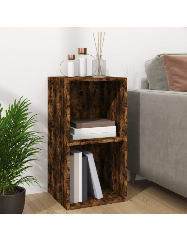 Contenitore per Vinili Rovere Fumo 71x34x36cm Legno Multistrato