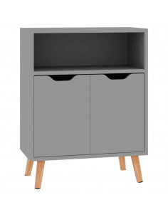 Credenza Grigia 60x30x72 cm in Legno Multistrato 2