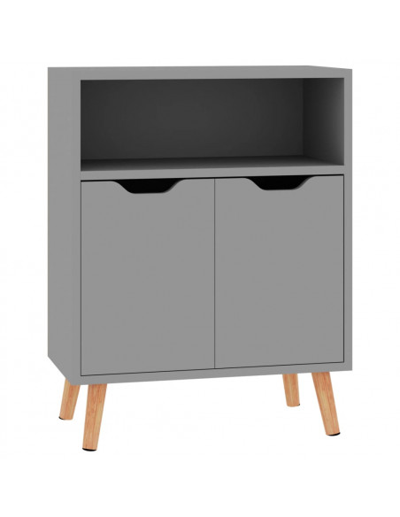Credenza Grigia 60x30x72 cm in Legno Multistrato
