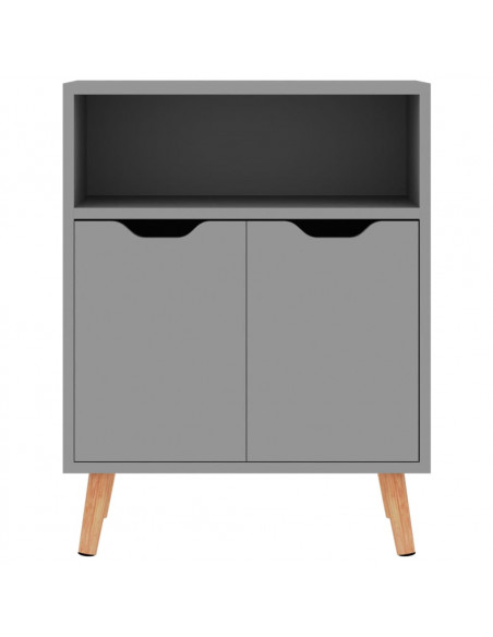 Credenza Grigia 60x30x72 cm in Legno Multistrato