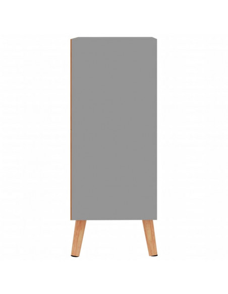 Credenza Grigia 60x30x72 cm in Legno Multistrato