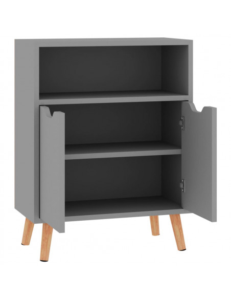Credenza Grigia 60x30x72 cm in Legno Multistrato