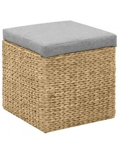 Set Pouf 2 pz in Giunco Grigio