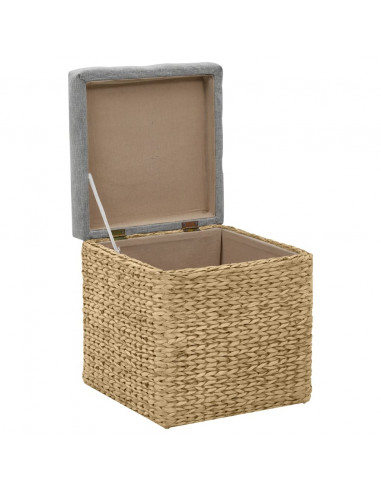 Set Pouf 2 pz in Giunco Grigio