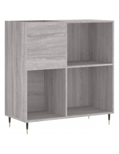 Mobile Porta Dischi Grigio Sonoma 84,5x38x89 Legno Multistrato 2