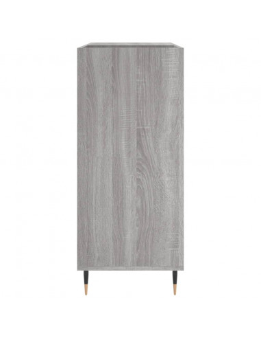 Mobile Porta Dischi Grigio Sonoma 84,5x38x89 Legno Multistrato